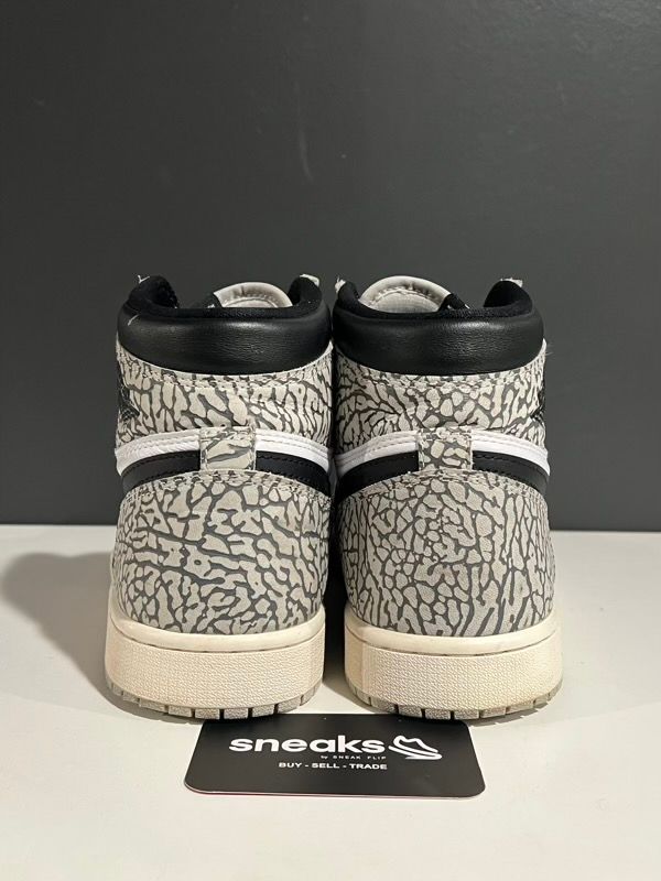 USED SIZE 9M Jordan 1 Retro High OG White Cement - USED NO BOX