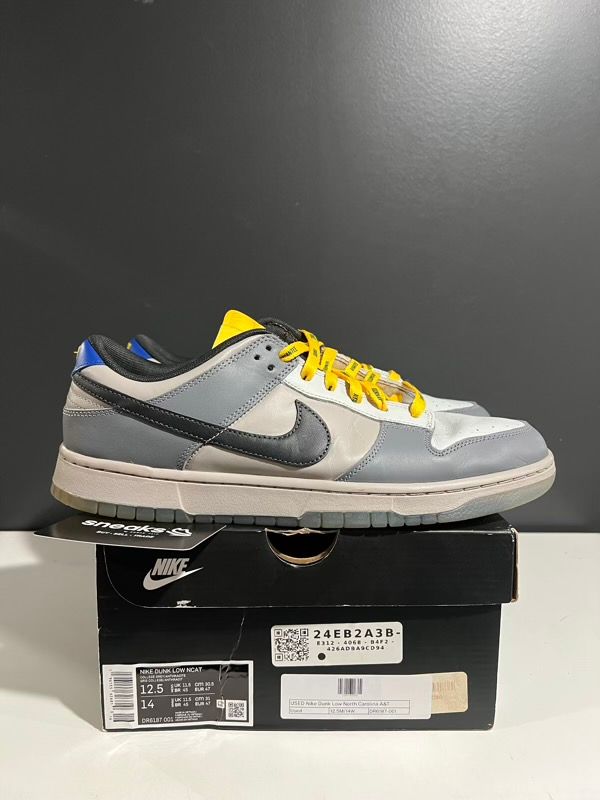 USED SIZE 12.5M Nike Dunk Low North Carolina A&T - Used
