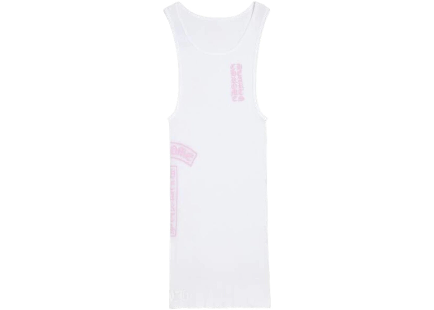 Chrome Hearts T Bar Rib Tank White/Pink