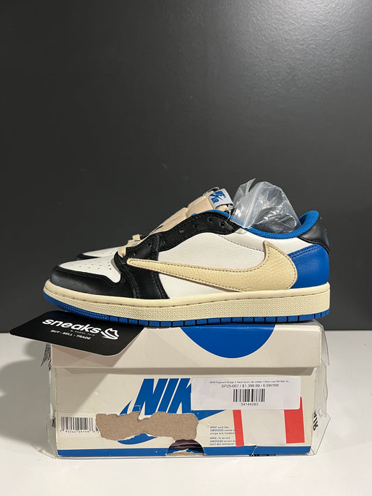 NEW Fragment Design x Travis Scott x Air Jordan 1 Retro Low DM7866-140 SIZE 5M OG ALL DMG BOX SP25-067
