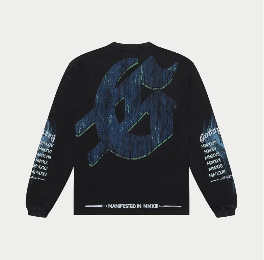 Godspeed FTD LS T-Shirt Black Wash