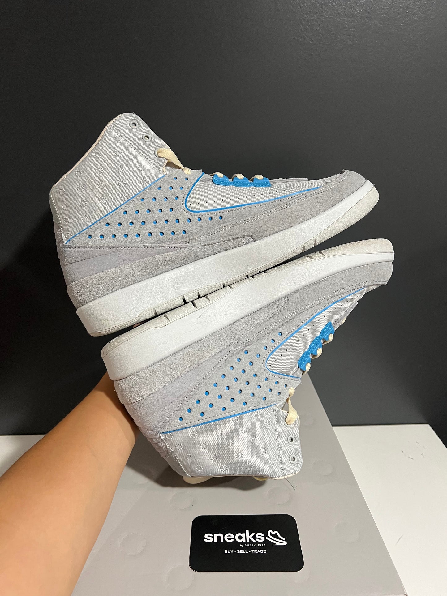 USED Union LA x Air Jordan 2 Retro SP Grey Fog DN3802-001 SIZE 11M OG ALL JY25-176
