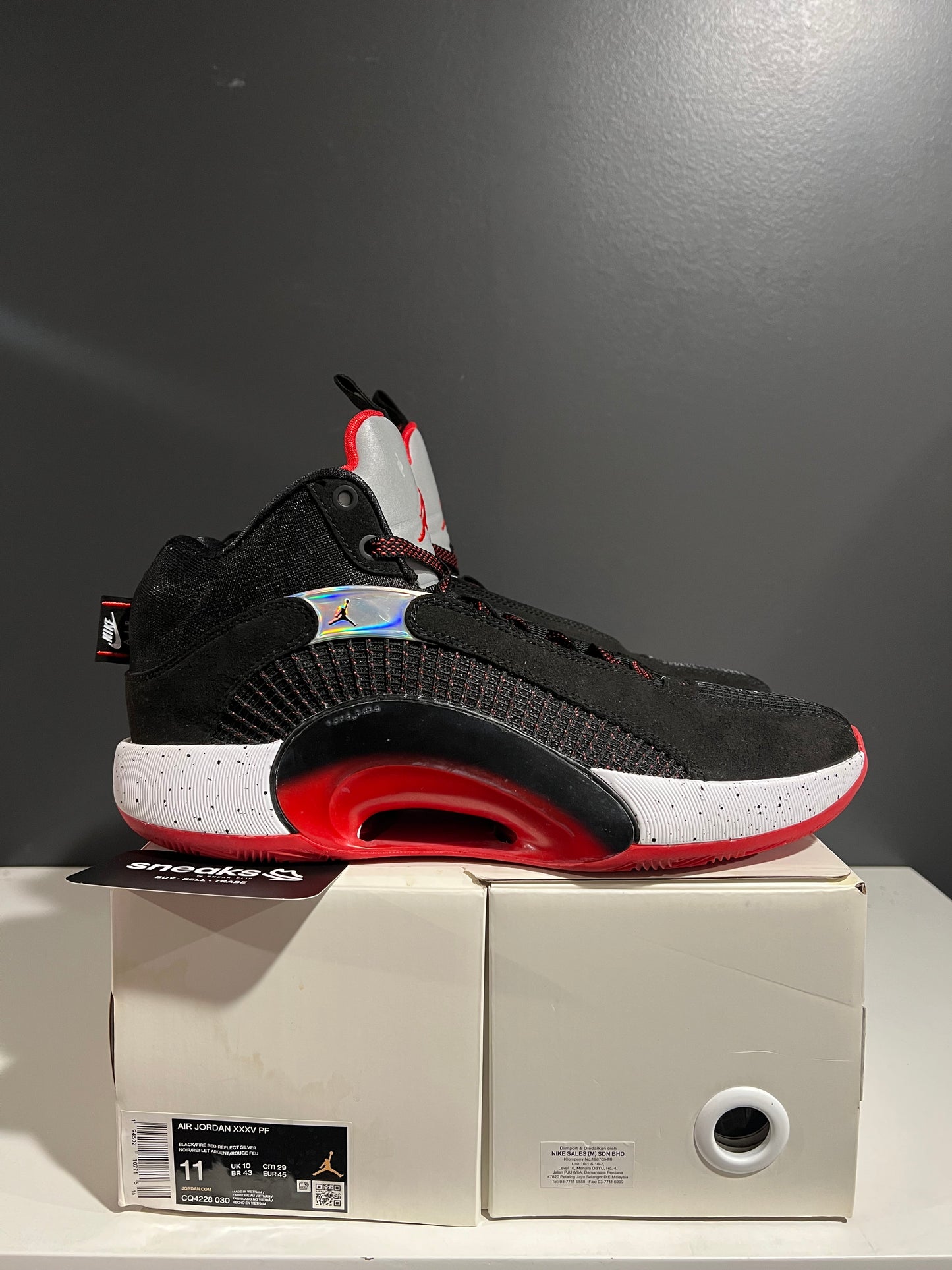 USED Air Jordan 35 PF Bred CQ4228-030 SIZE 11M OG ALL AG25-60