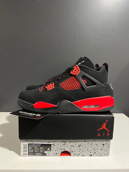 USED Air Jordan 4 Retro Red Thunder CT8527-016 SIZE 10M OG ALL AG25-113