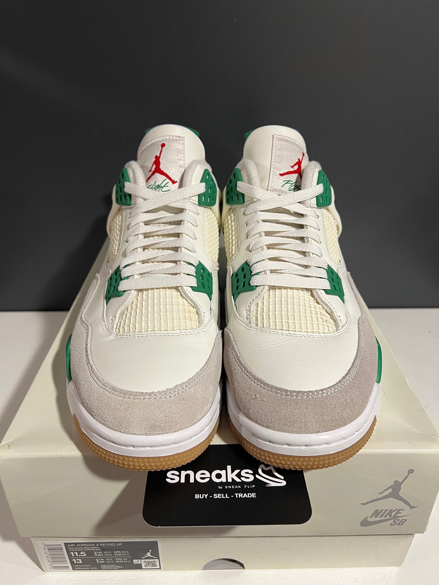 USED Nike SB x Air Jordan 4 Retro SP Pine Green DR5415-103 SIZE 11.5M OG ALL JY25-279