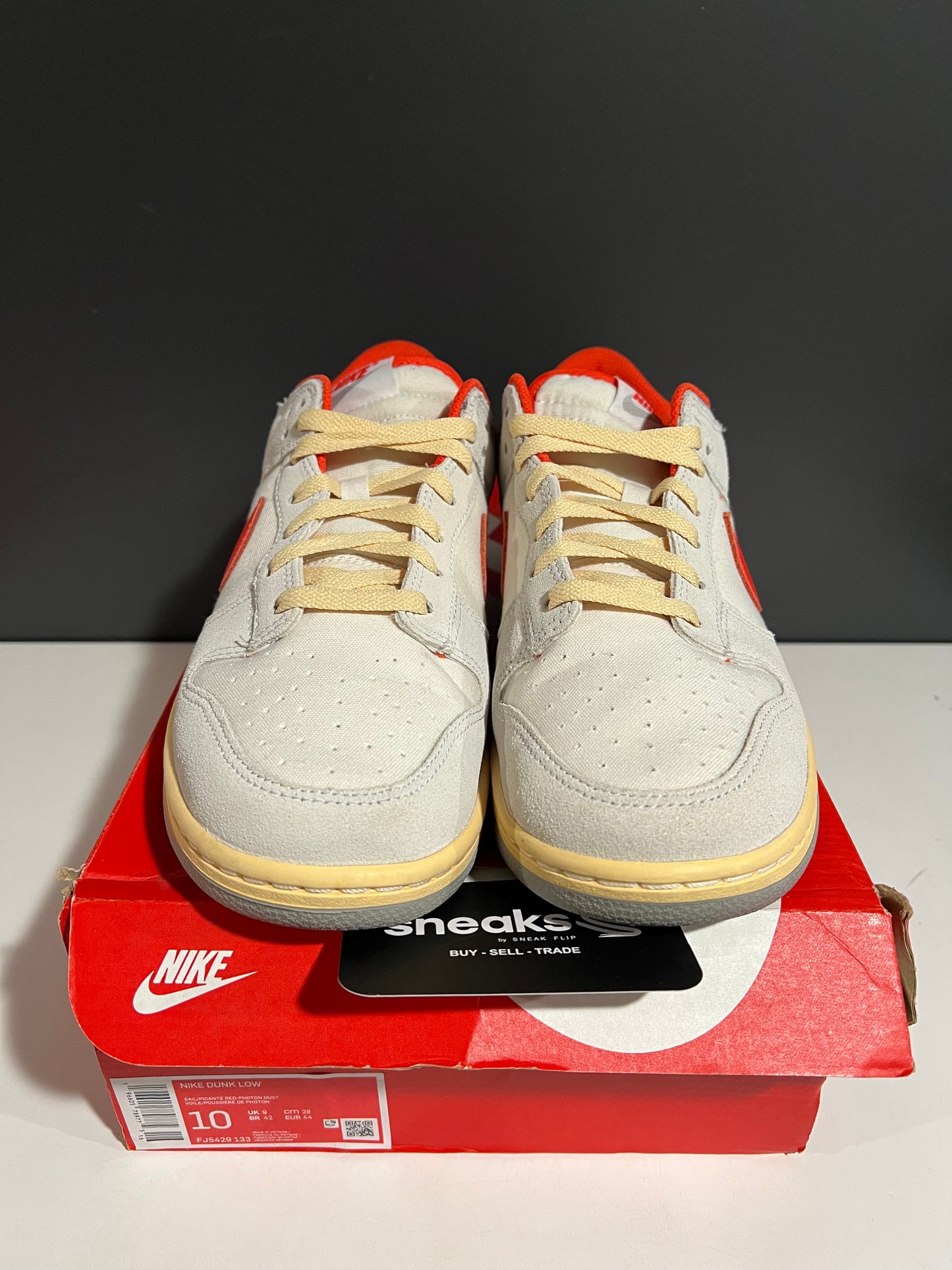 USED Nike Dunk Low ’85 Athletic Department Picante Red FJ5429-133 SIZE 10M OG ALL JY25-245