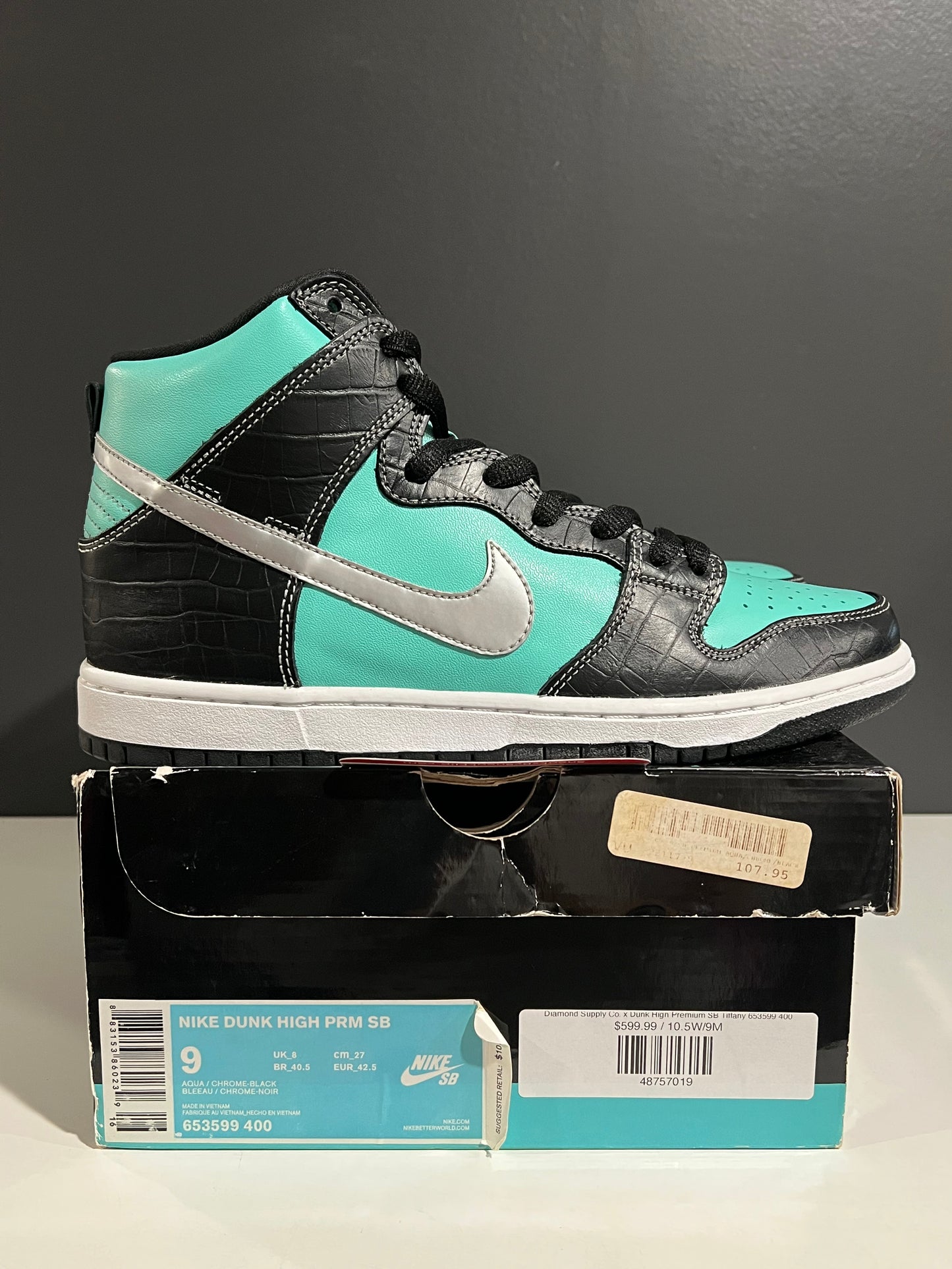 Diamond Supply Co. x Dunk High Premium SB Tiffany 653599-400