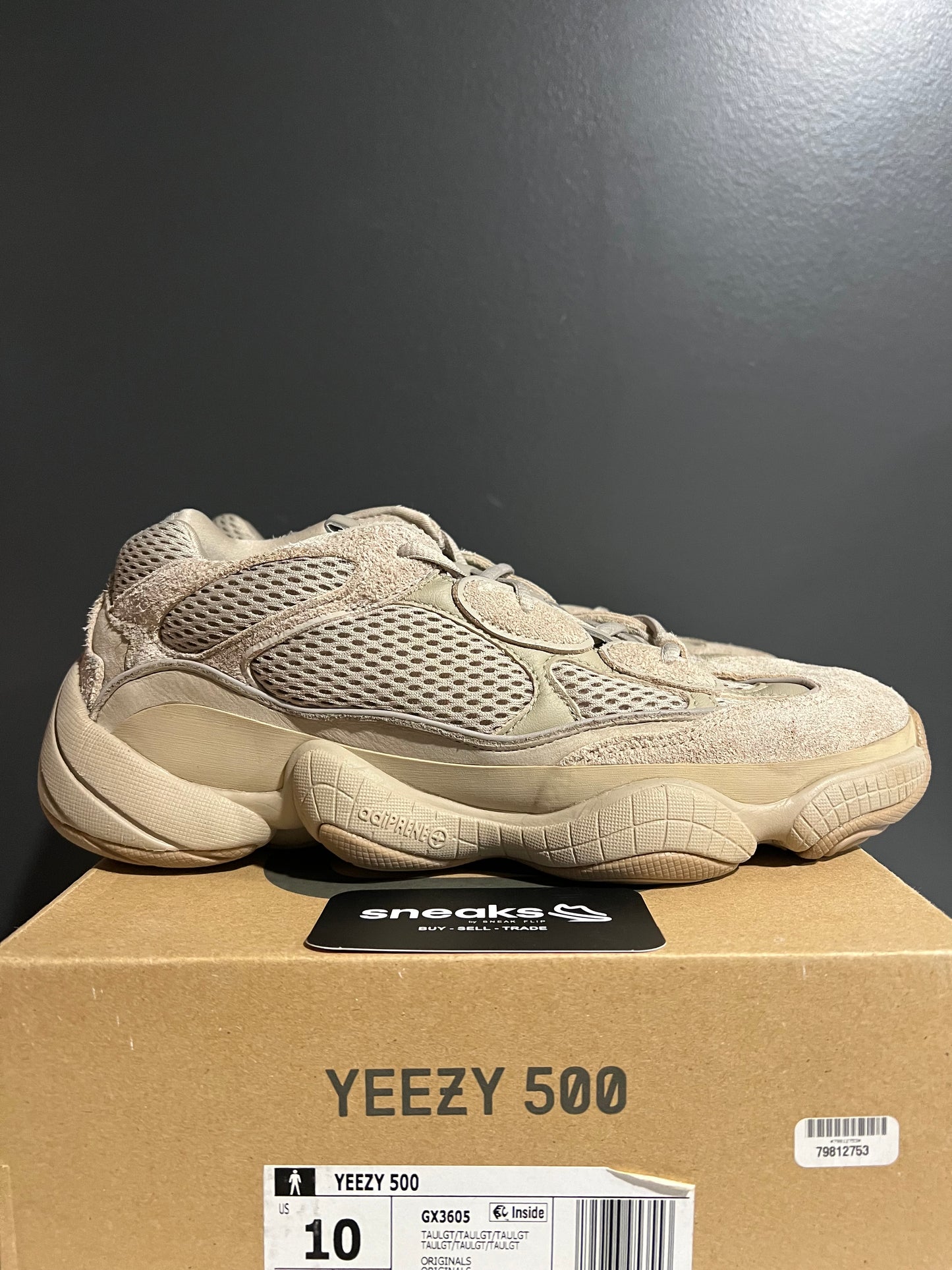 USED Yeezy 500 Taupe Light GX3605 SIZE 10M OG ALL AG25-267