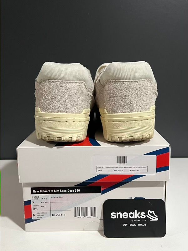 USED SIZE 9M New Balance 550 Aime Leon Dore Grey Suede - Used