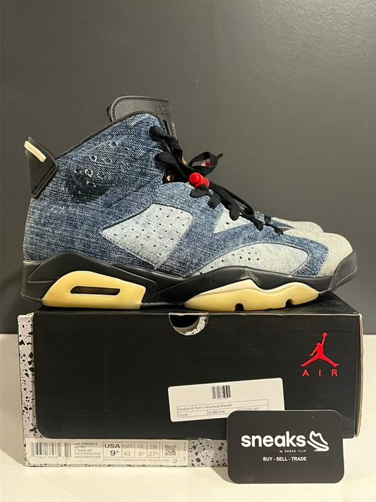 USED SIZE 9.5M Jordan 6 Retro Washed Denim - Used