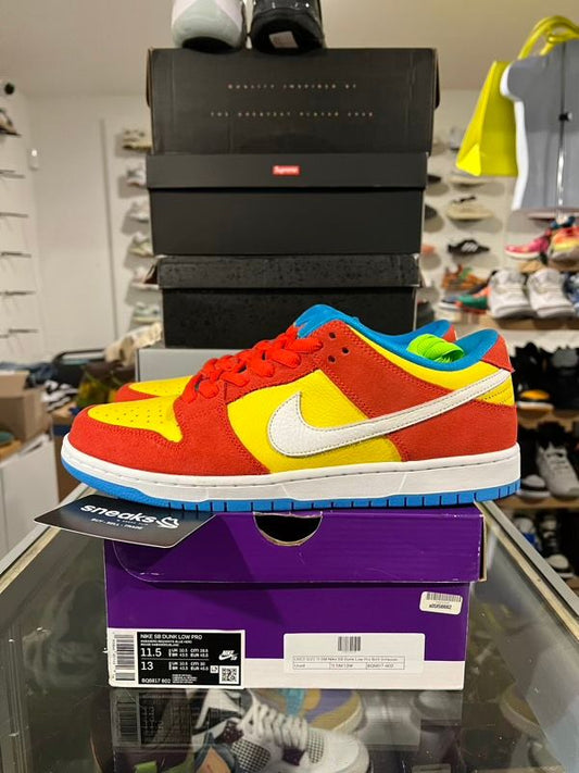 USED SIZE 11.5M Nike SB Dunk Low Pro Bart Simpson - Used
