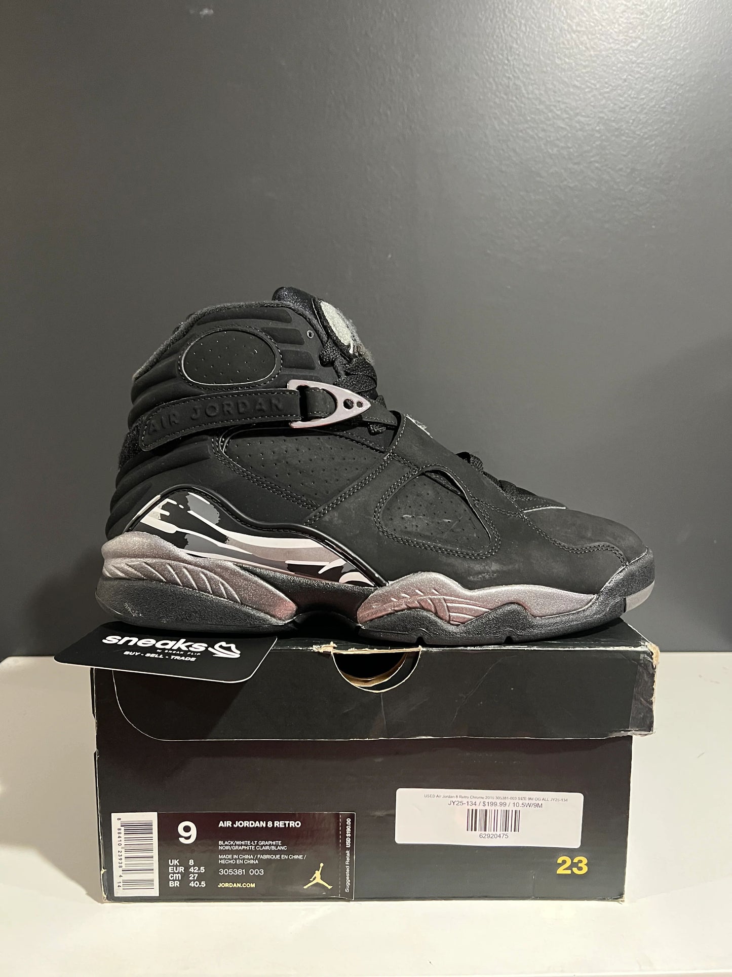 Jordan 8 Retro Chrome (2015) - Used