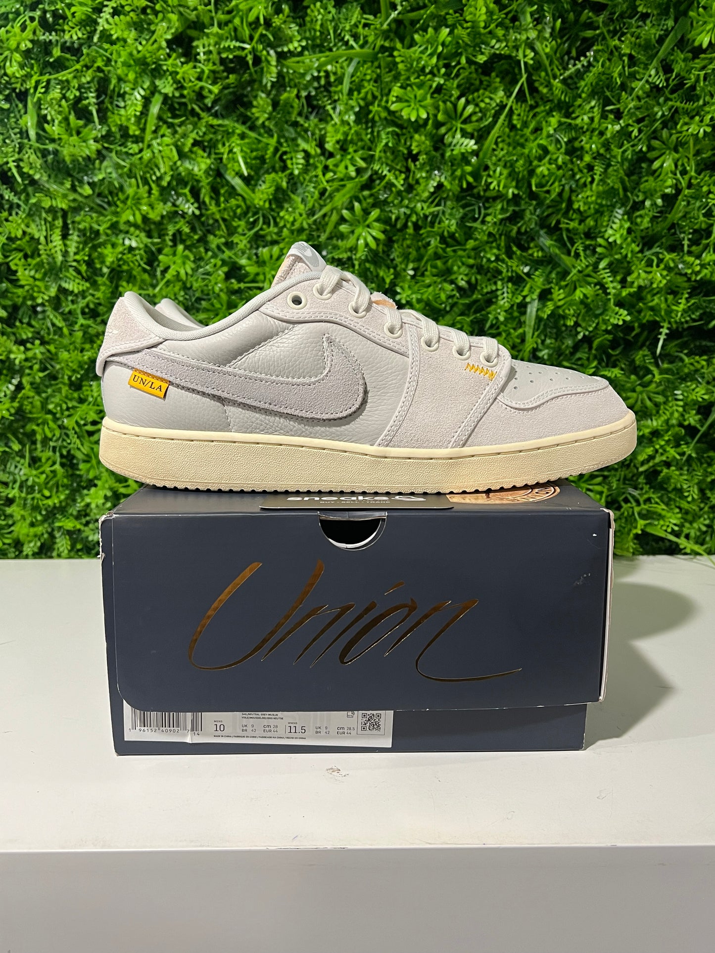 USED Union LA x Air Jordan 1 KO Low Sail Muslin DZ4864-100 SIZE 10M OG ALL