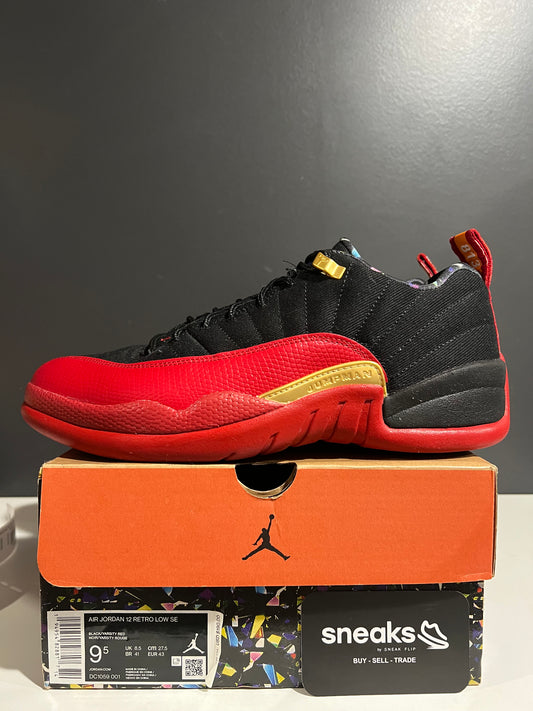 USED Air Jordan 12 Retro Low SE Super Bowl DC1059-001 SIZE 9.5 OG ALL AG25-108