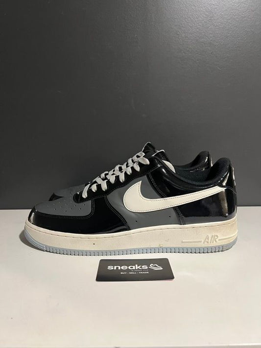 USED SIZE 13M Nike Air Force 1 Low Black Iron Grey Patent - USED NO BOX