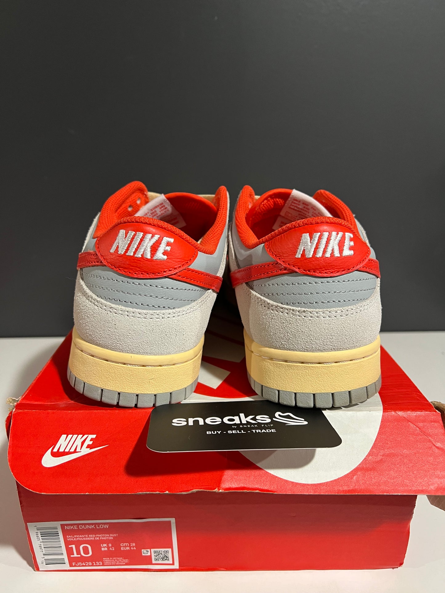 USED Nike Dunk Low ’85 Athletic Department Picante Red FJ5429-133 SIZE 10M OG ALL JY25-245