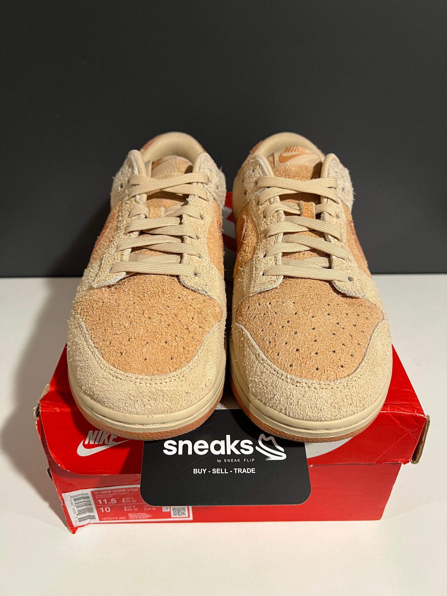 USED Wmns Dunk Low Shimmer Amber Brown HF5075-287 SIZE 10M OG ALL JY25-236