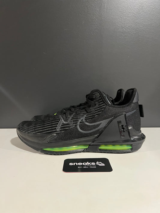 USED LeBron Witness 6 Black Anthracite Volt CZ4052-004 SIZE 11M NO BOX AG25-76