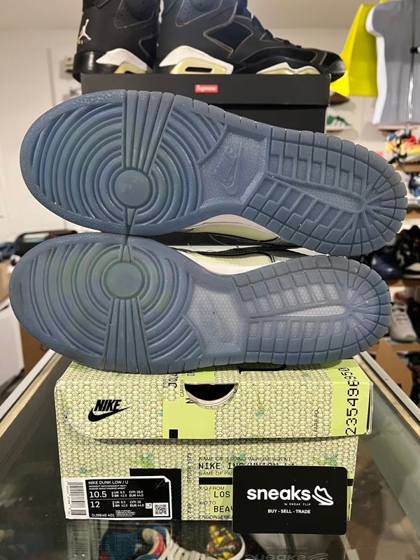 USED SIZE 10.5M Nike Dunk Low Union Passport Pack Pistachio - Used