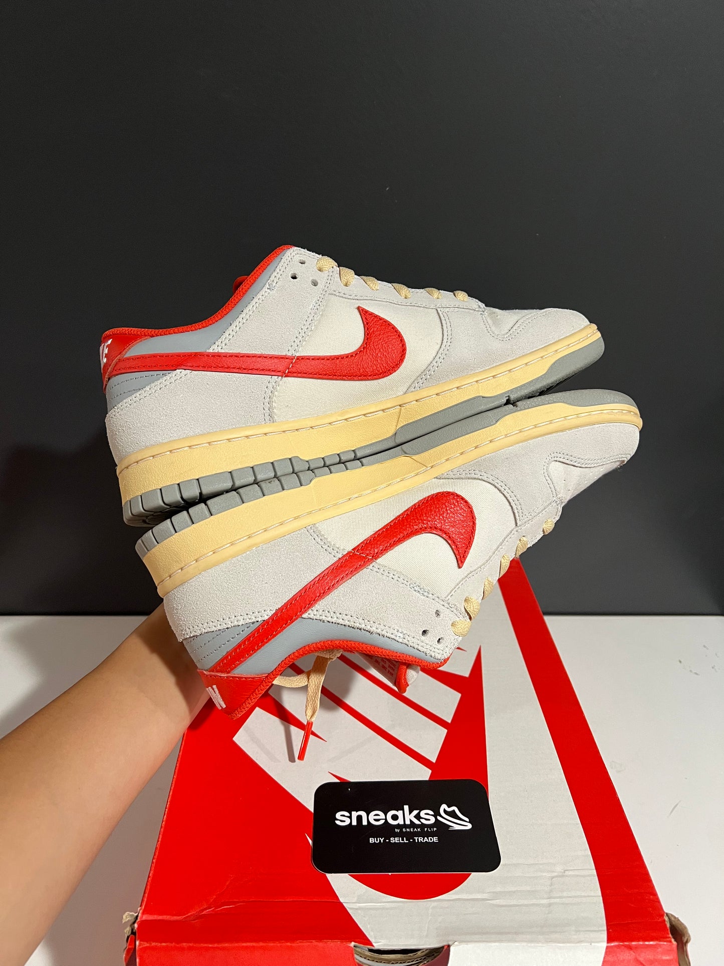 USED Nike Dunk Low ’85 Athletic Department Picante Red FJ5429-133 SIZE 10M OG ALL JY25-245
