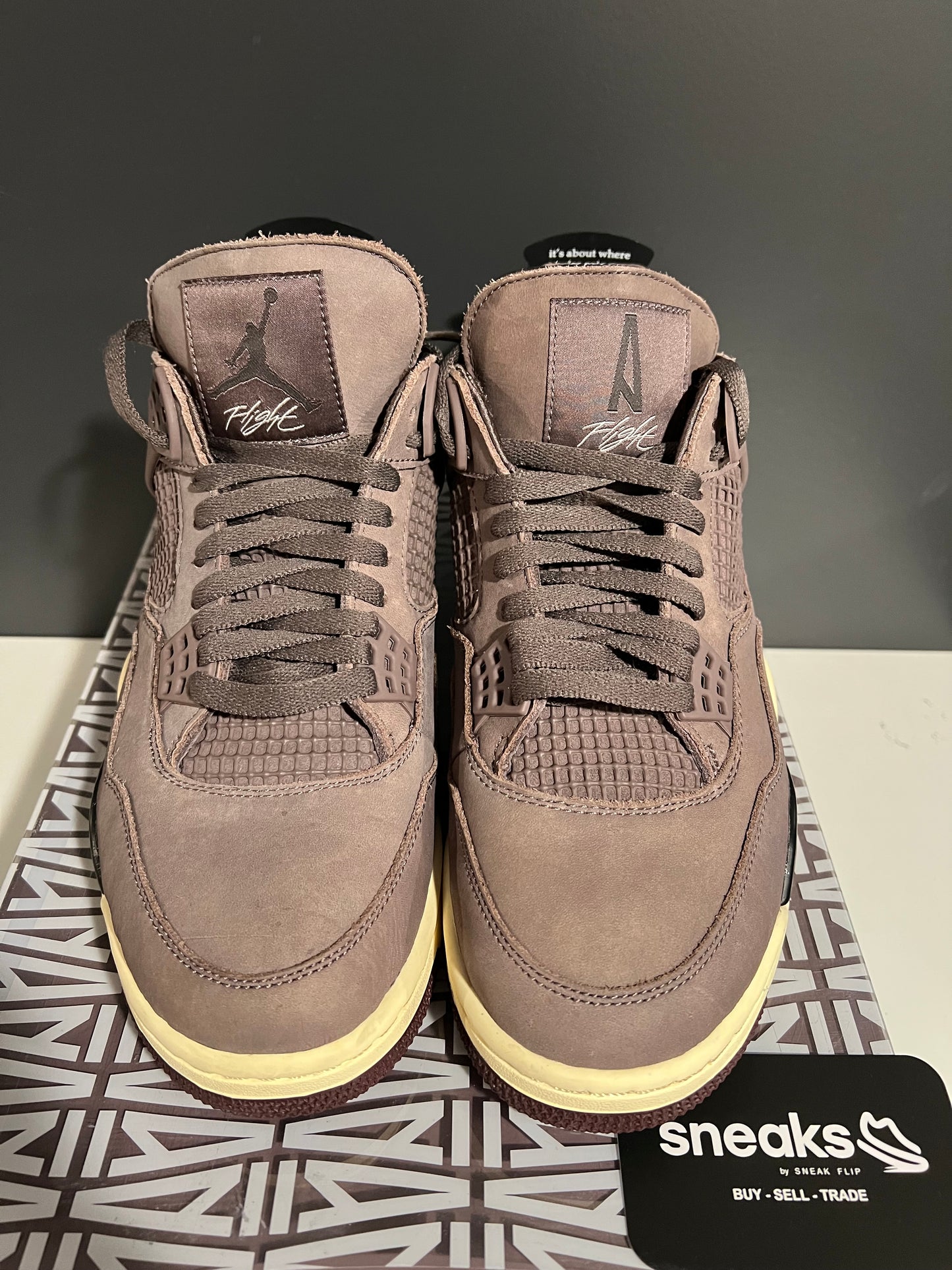 USED A Ma Maniére x Air Jordan 4 Retro Violet Ore DV6773-220 SIZE 10M OG ALL JN25-103