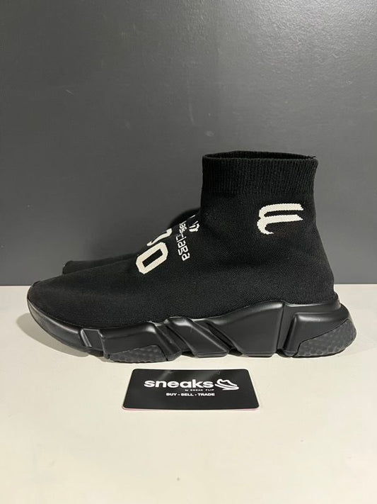 USED SIZE 10M Balenciaga Speed 10 Black White - USED NO BOX