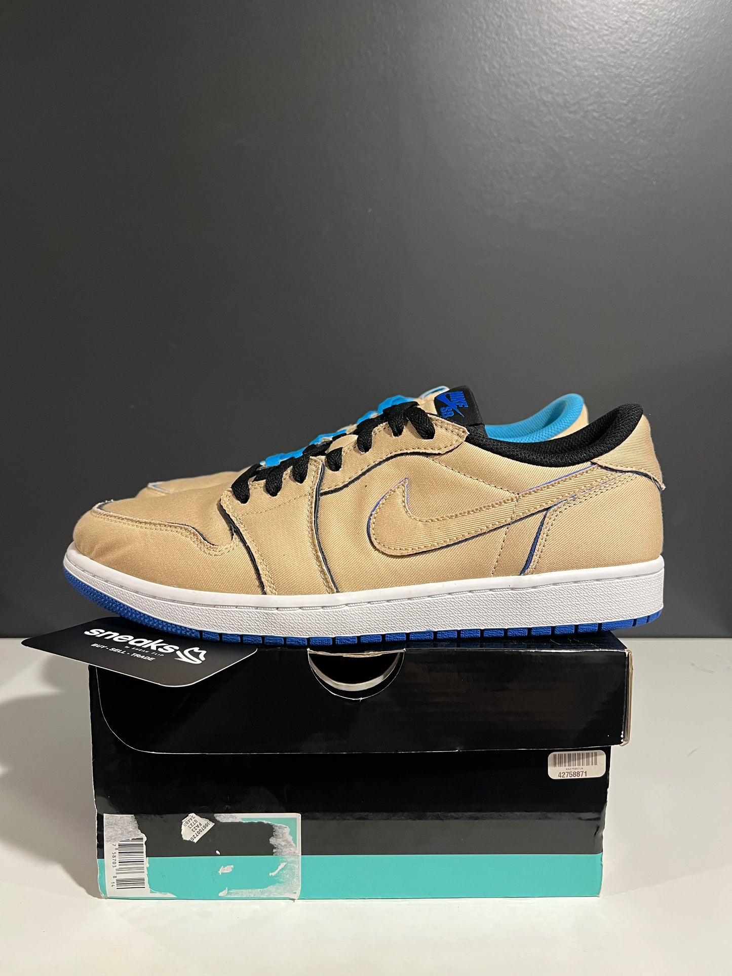 USED Air Jordan 1 Low SB Desert Ore CJ7891-200 SIZE 10M OG ALL JY25-98