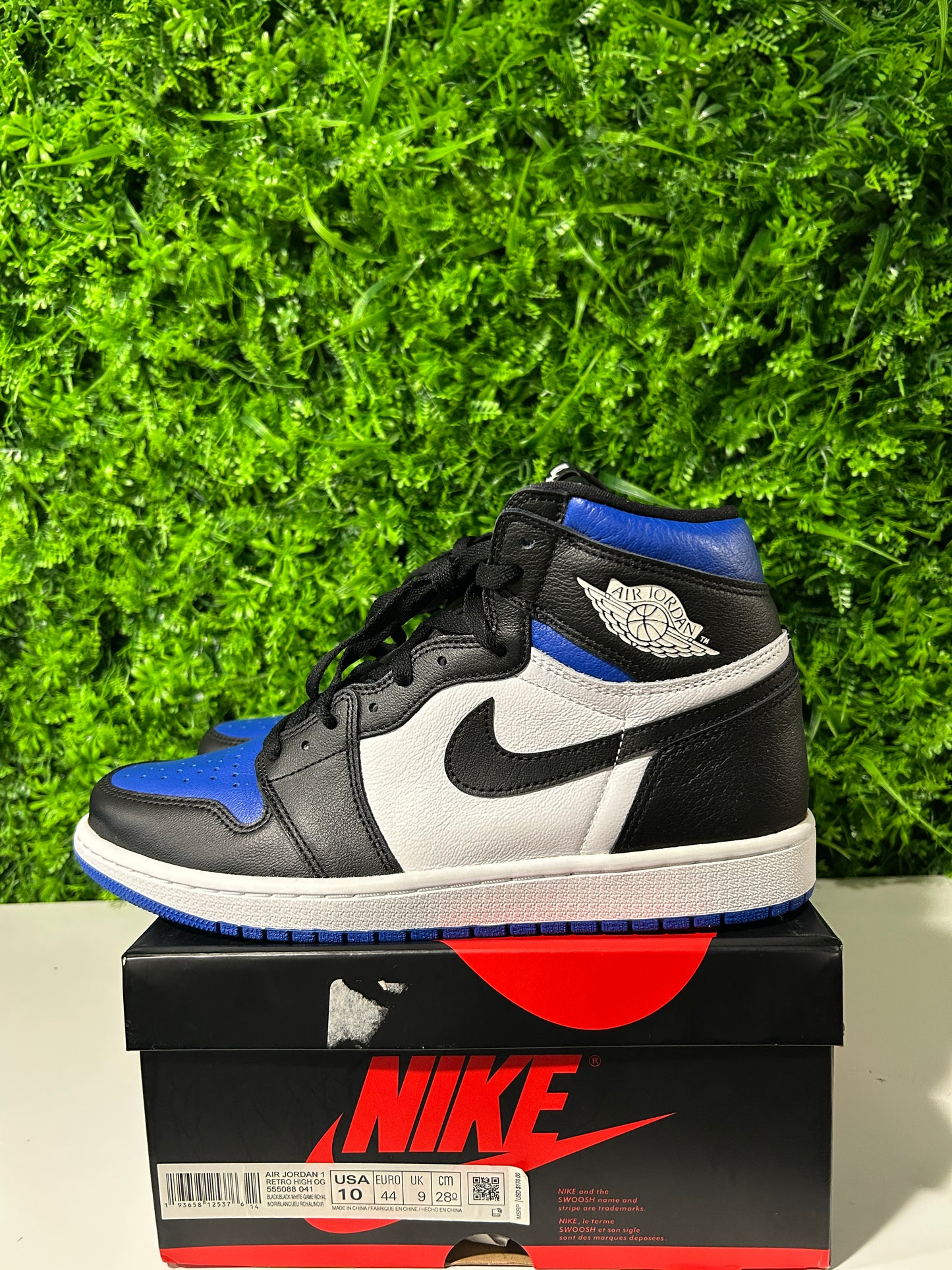 Air Jordan 1 Retro High OG Royal Toe USED SIZE 10M OG ALL 555088-041