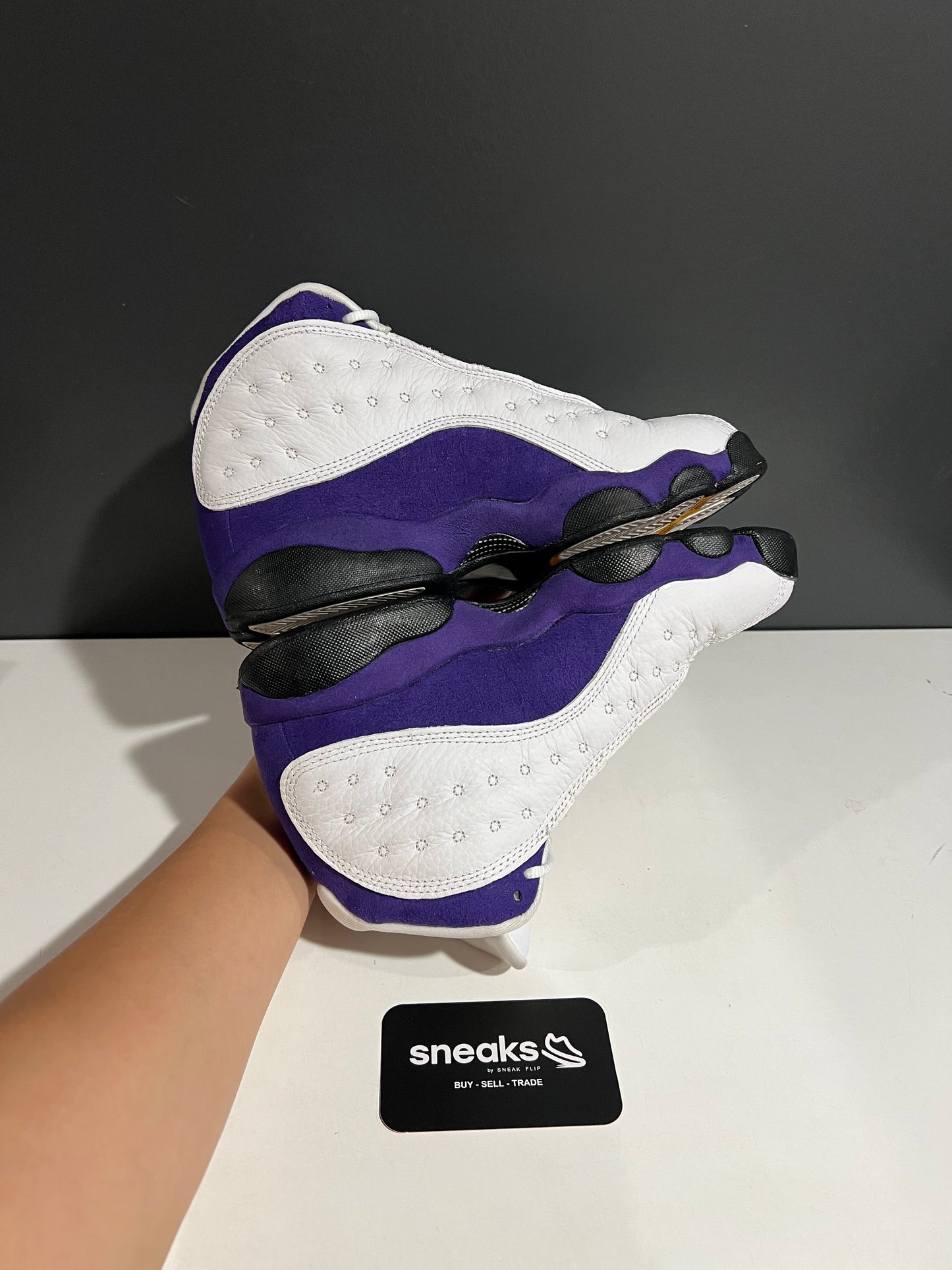 USED Air Jordan 13 Retro GS Lakers 884129-105 SIZE 5.5Y NO BOX JY25-308