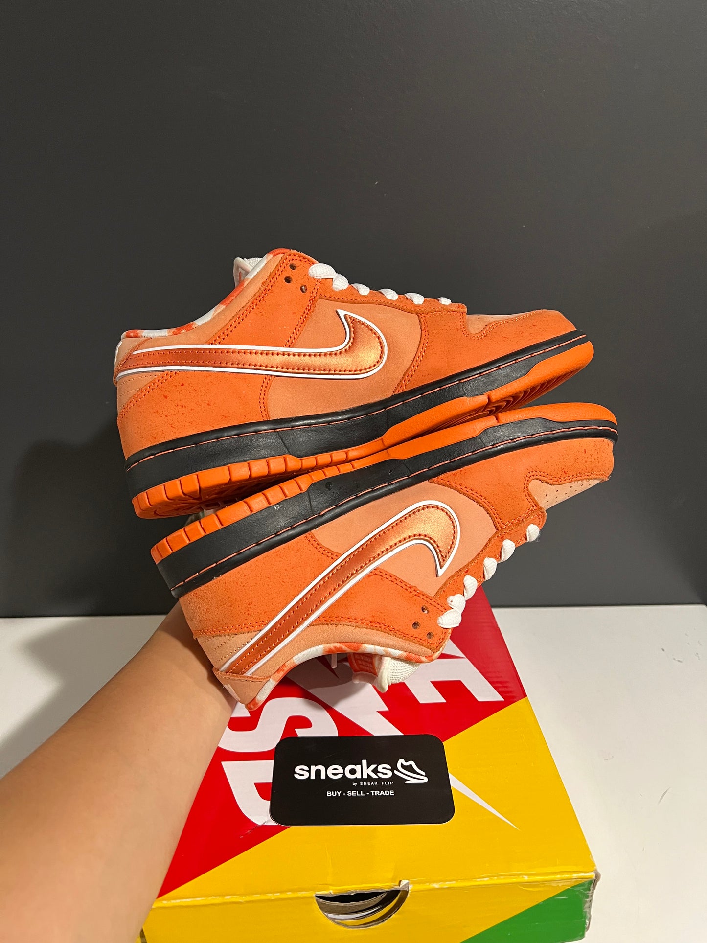 USED Concepts x Dunk Low SB Orange Lobster FD8776-800 SIZE 8M OG ALL AG25-176