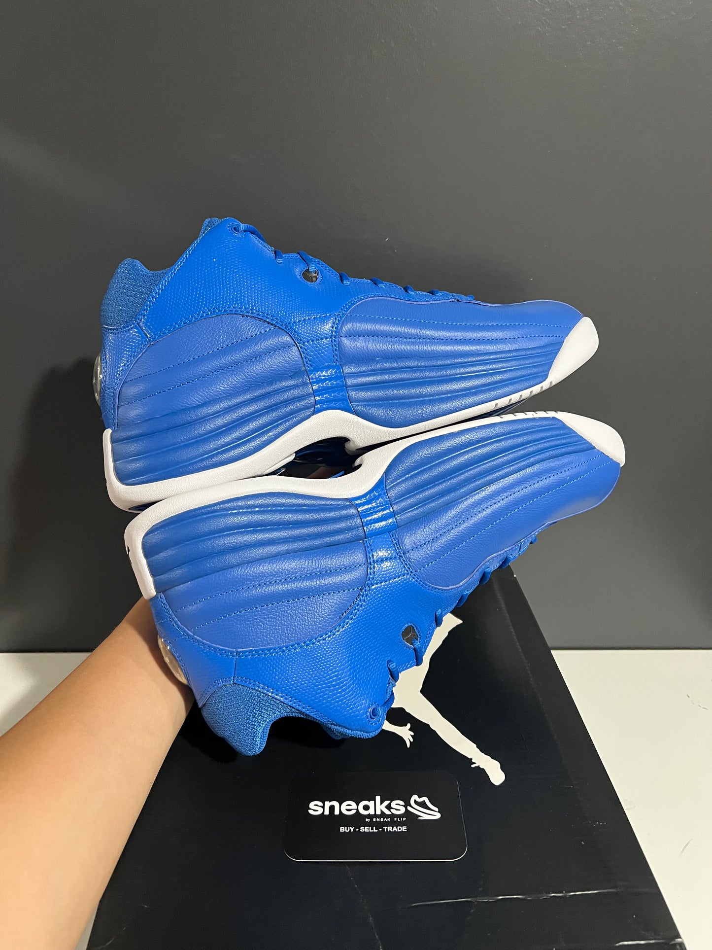 TRIED ON Jordan Jumpman Team 1 Sport Blue 644938-401 SIZE 11M OG ALL AG25-59