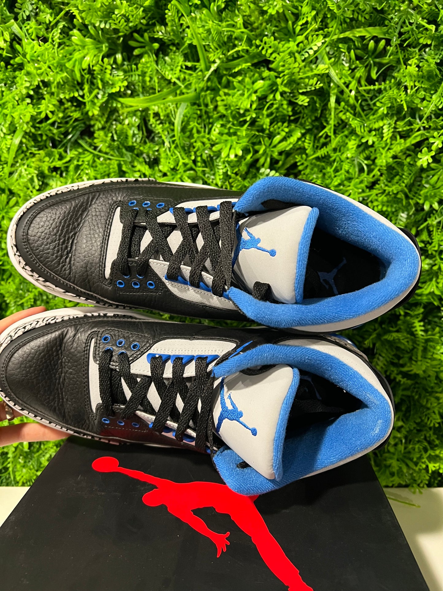 USED Air Jordan 3 Retro Sport Blue 136064-007 SIZE 9.5M OG ALL