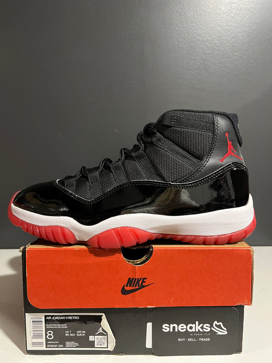 USED Air Jordan 11 Retro “Bred” 2019 (Playoffs) 378037-061 SIZE 8M OG ALL JY25-282