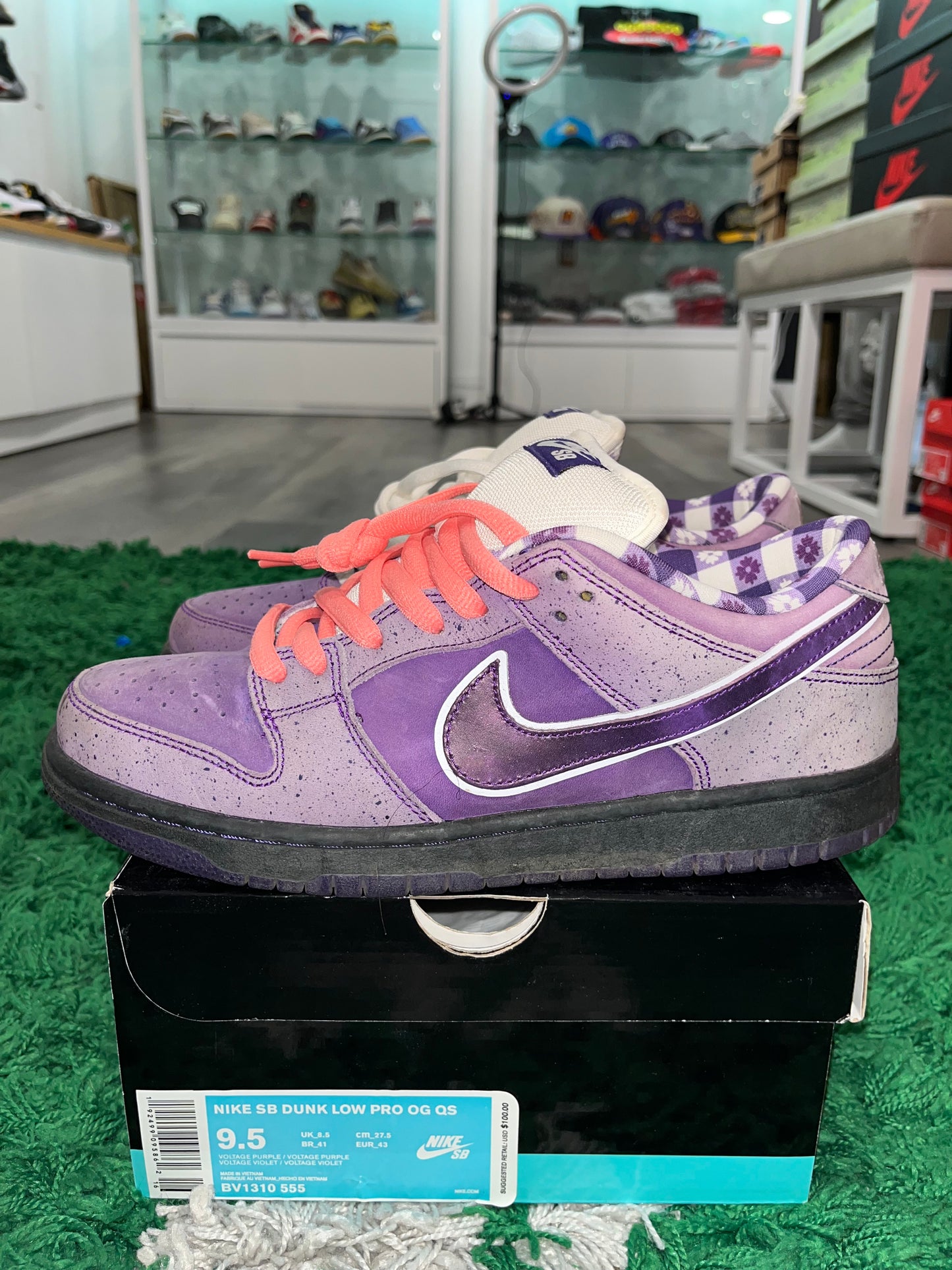 Concepts x Dunk Low SB Purple Lobster BV1310-555 USED SIZE 9.5M