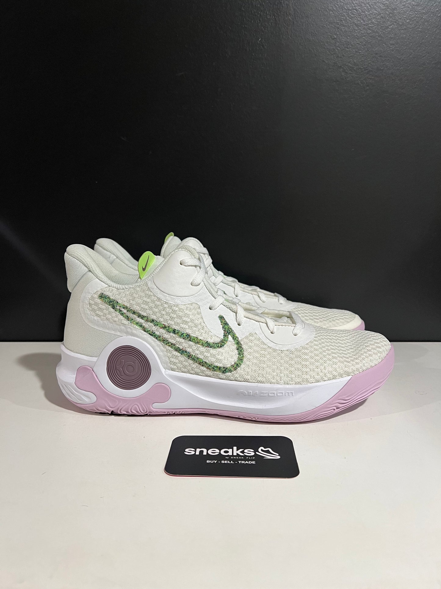 USED KD Trey 5 IX White Lime Light Purple DJ6921-100 SIZE 11M NO BOX AG25-77