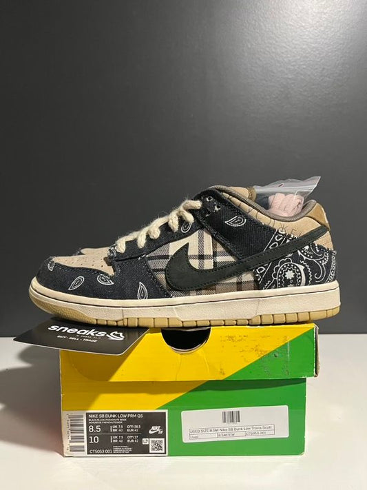 USED SIZE 8.5M Nike SB Dunk Low Travis Scott - Used