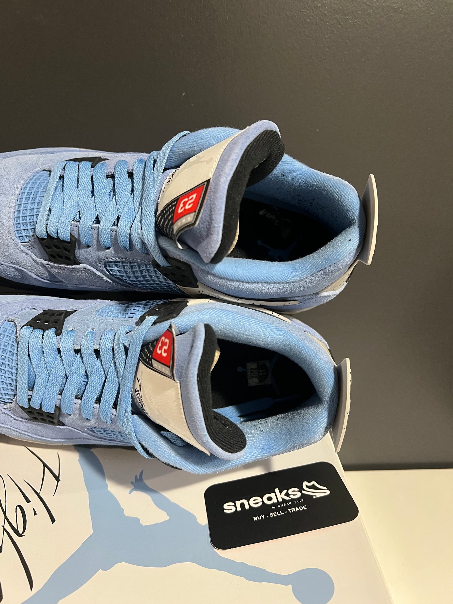 USED Air Jordan 4 Retro University Blue CT8527-400 SIZE 11M OG ALL AG25-38