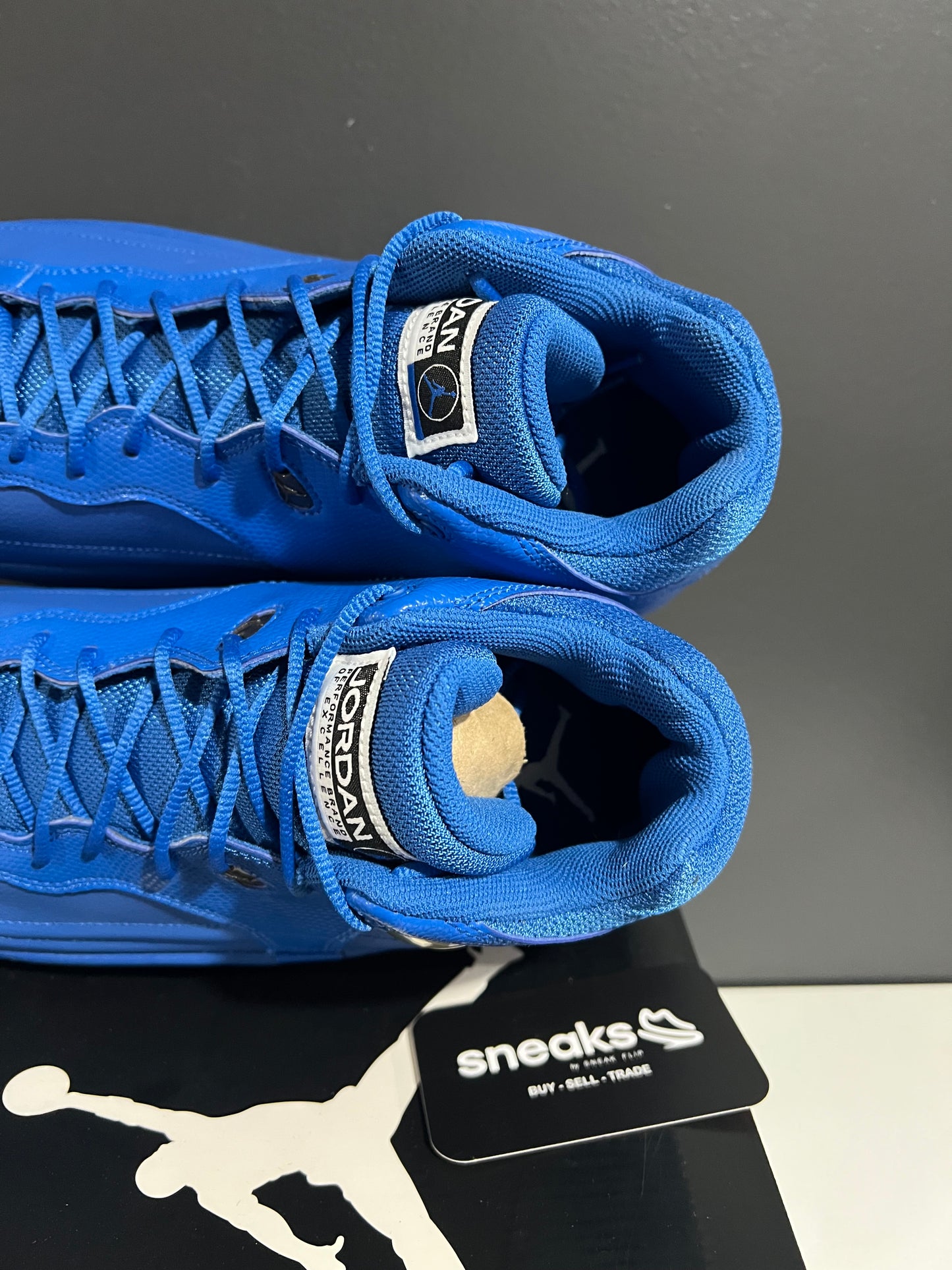 TRIED ON Jordan Jumpman Team 1 Sport Blue 644938-401 SIZE 11M OG ALL AG25-59