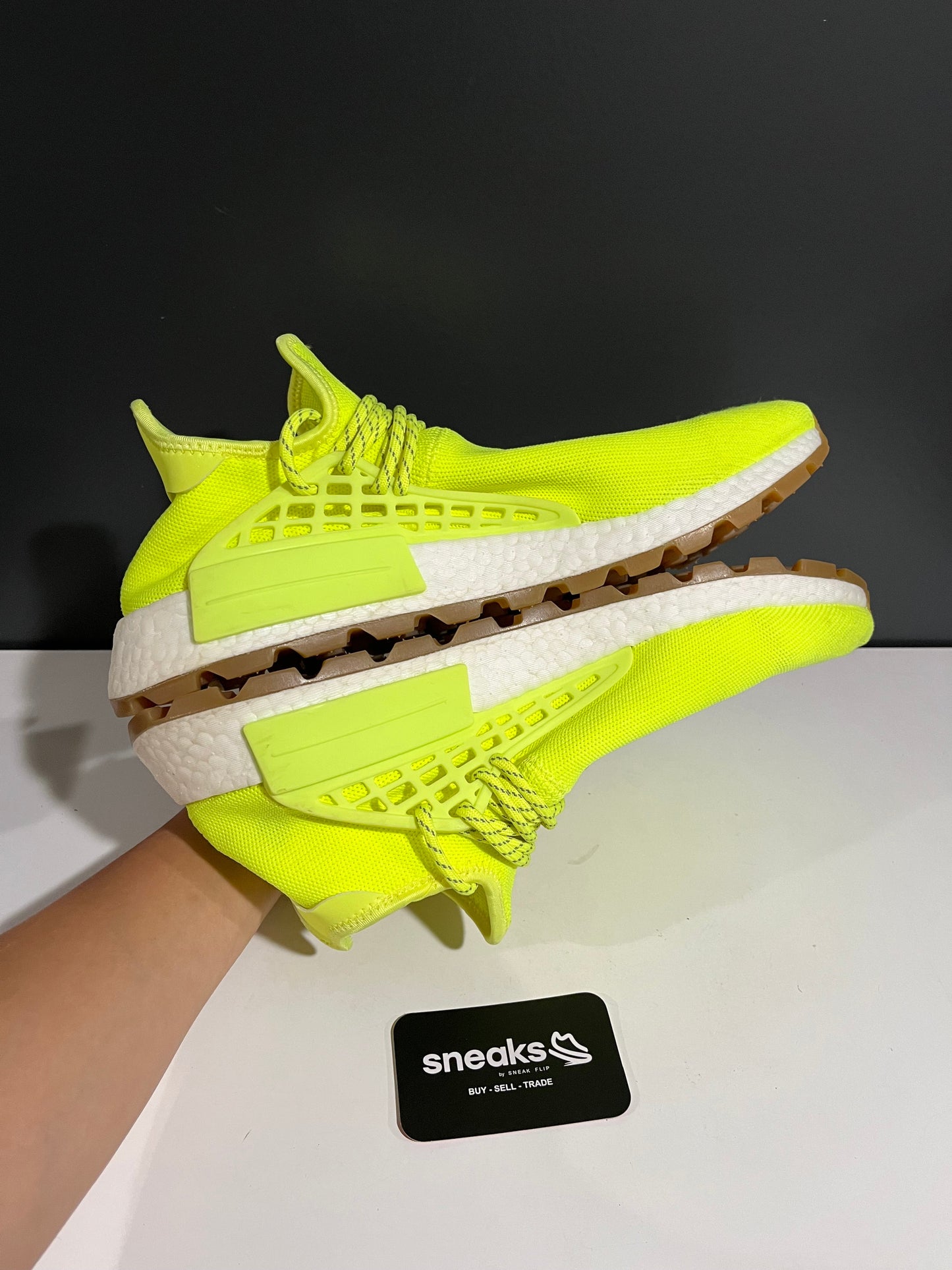 adidas NMD Hu Trail Pharrell Now Is Her Time Solar Yellow - Used