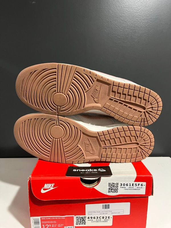 USED SIZE 12.5M Nike Dunk Low Fossil Rose - Used