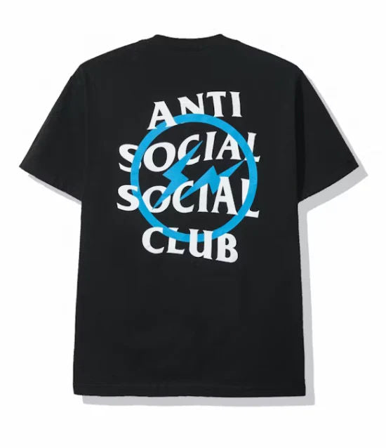 Anti Social Social Club x Fragment Blue Bolt Tee (FW19) Black