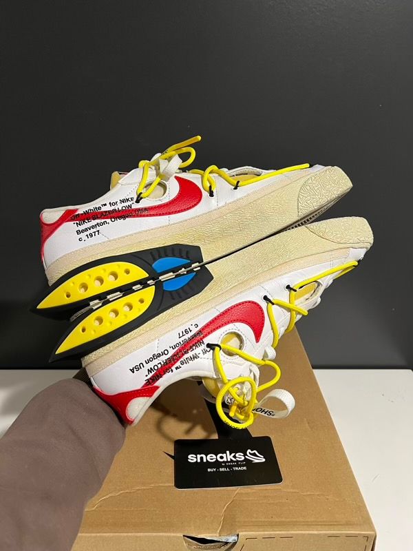 USED SIZE 11M Nike Blazer Low Off-White University Red - Used