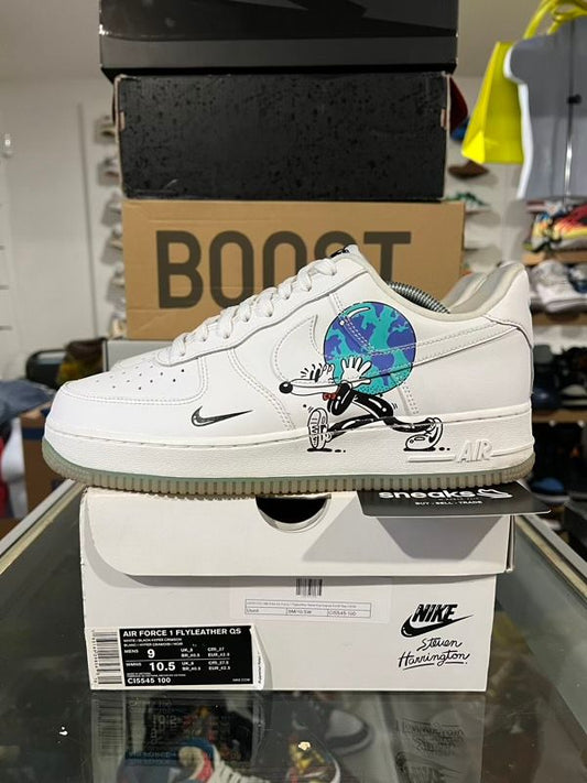 USED SIZE 9M Nike Air Force 1 Flyleather Steve Harrington Earth Day (2019) - Used