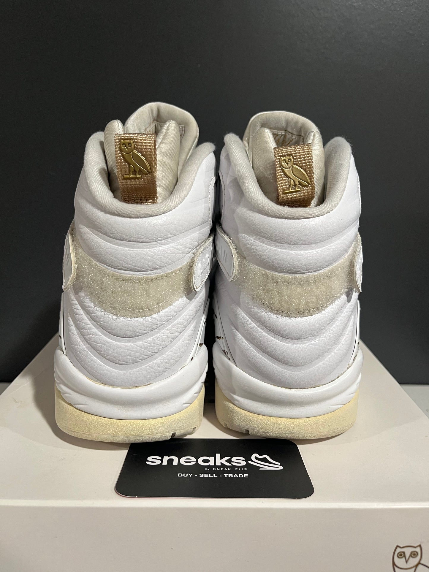 USED OVO x Air Jordan 8 Retro White AA1239-135 SIZE 10.5M OG ALL SP25-137