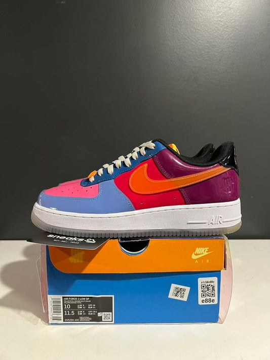 SIZE 10 Nike Air Force 1 Low Undefeated Multi-Patent Total Orange - Used