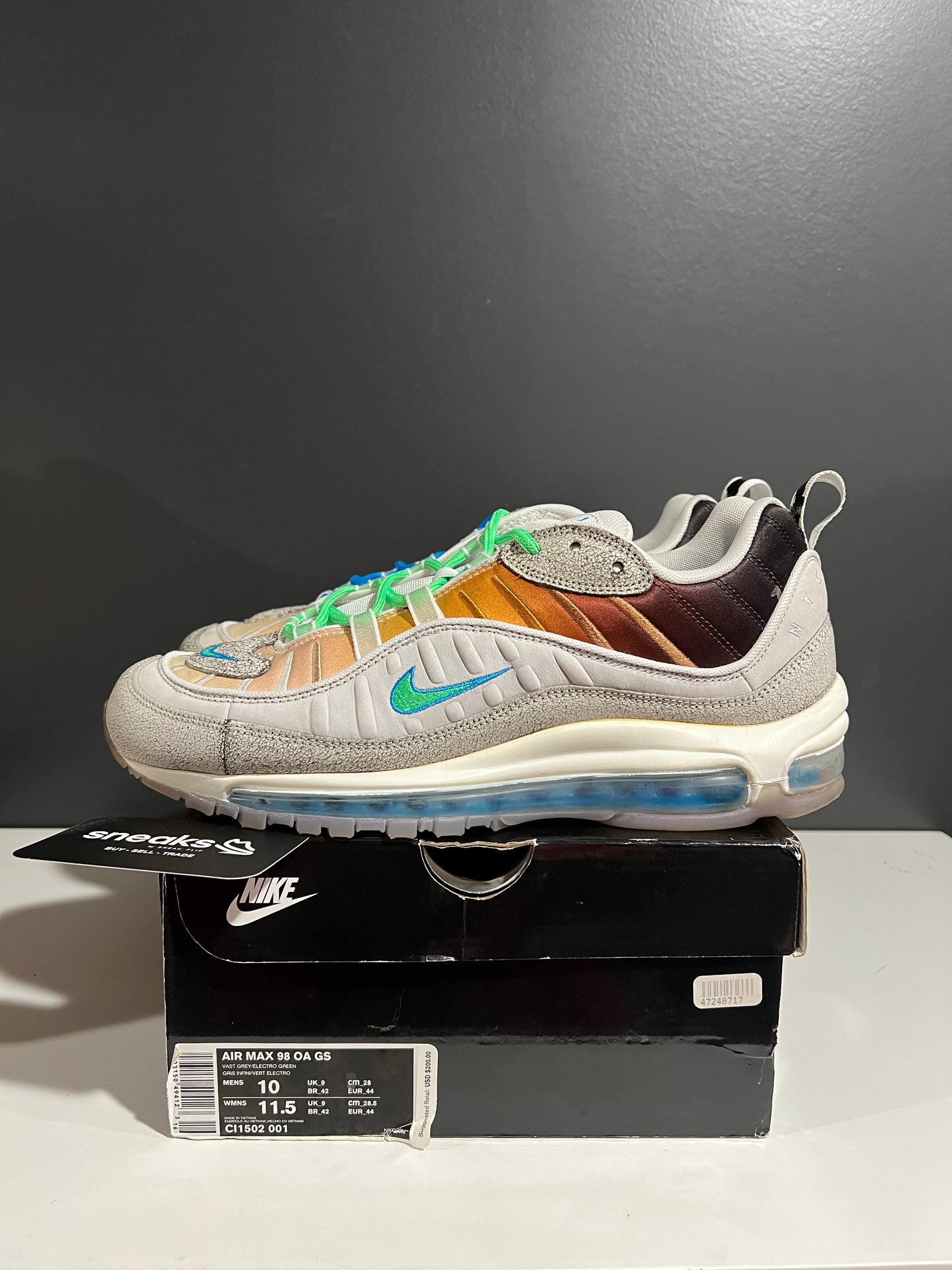 USED Air Max 98 On Air NYC La Mezcla CI1502-001 SIZE 10M OG ALL JY25-66
