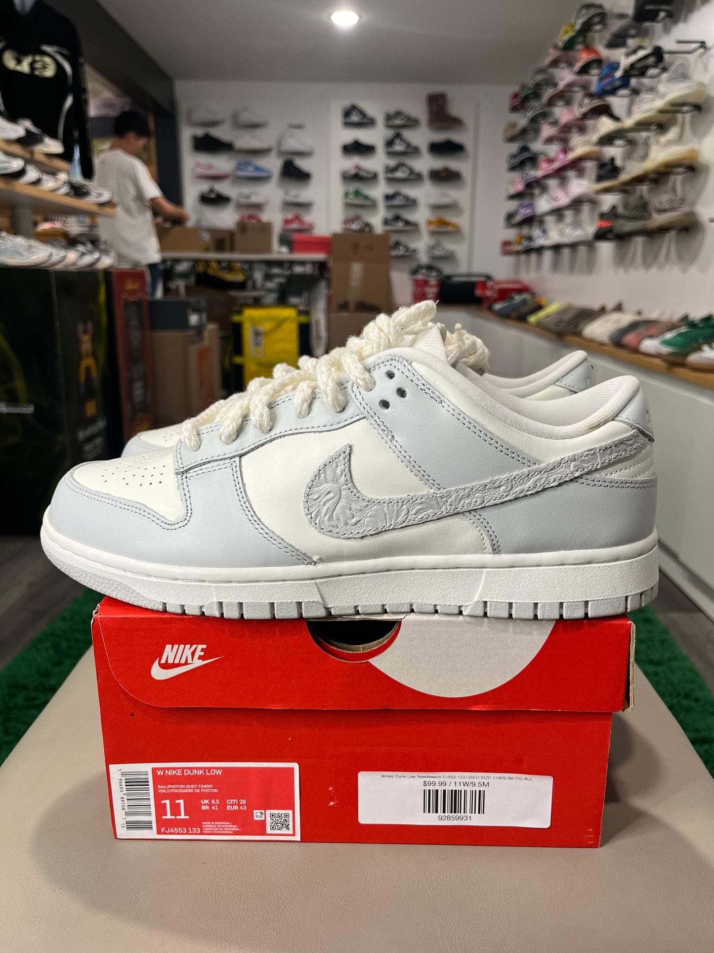 Wmns Dunk Low Needlework FJ553-133 USED SIZE 11W/9.5M OG ALL