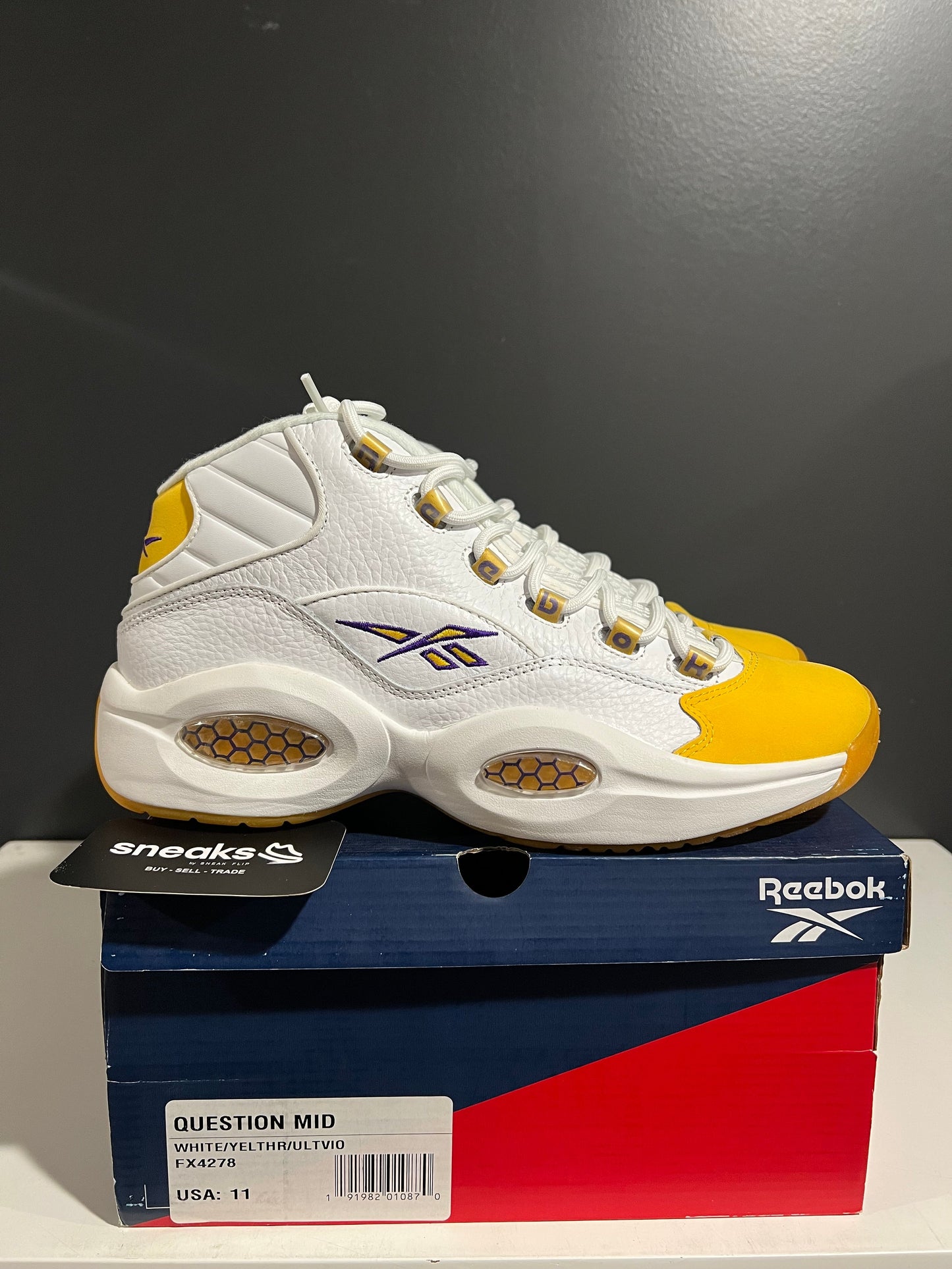 Reebok Question Mid Yellow Toe