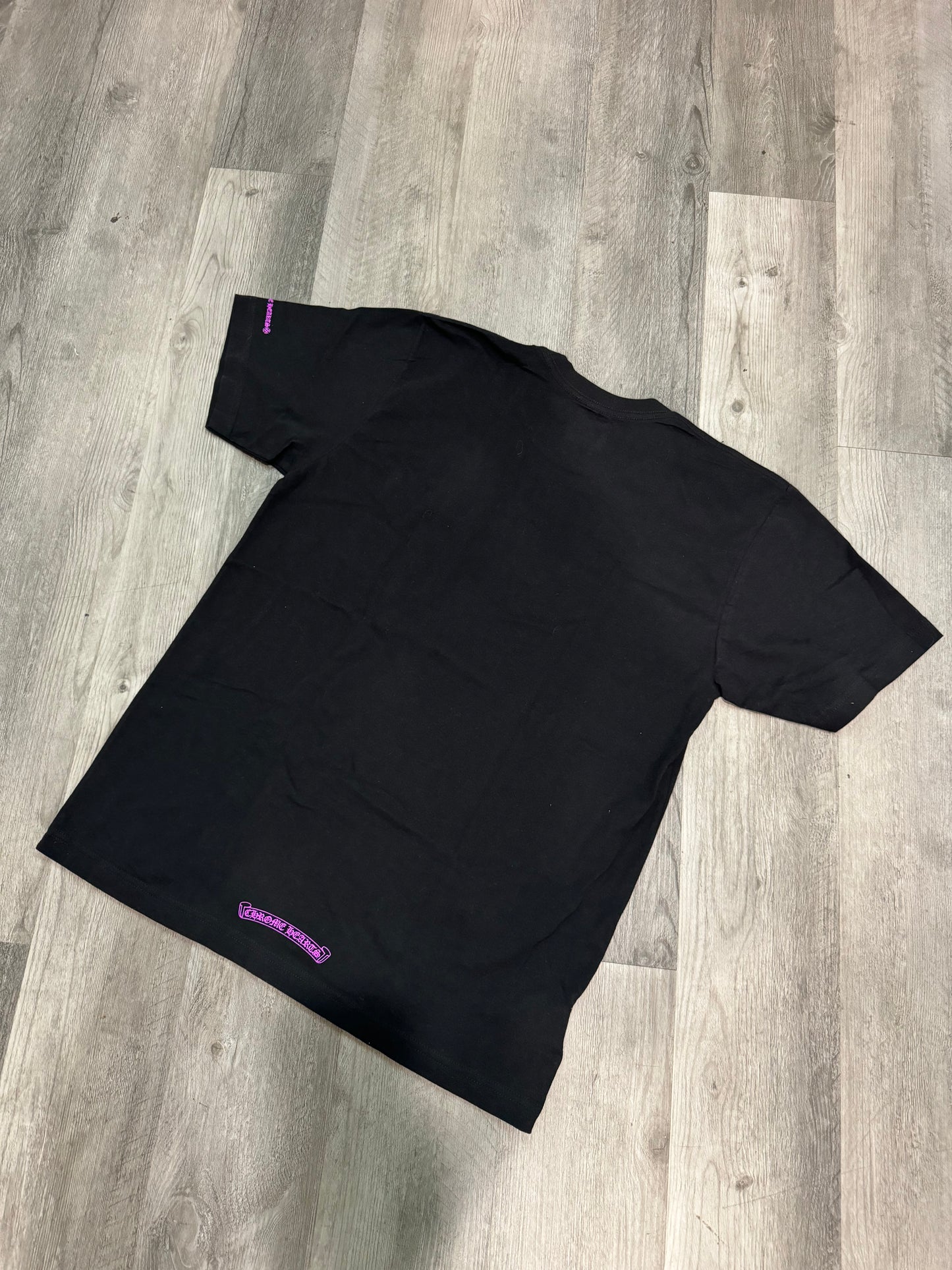 Chrome Hearts Purple Neck Logo T-shirt Black