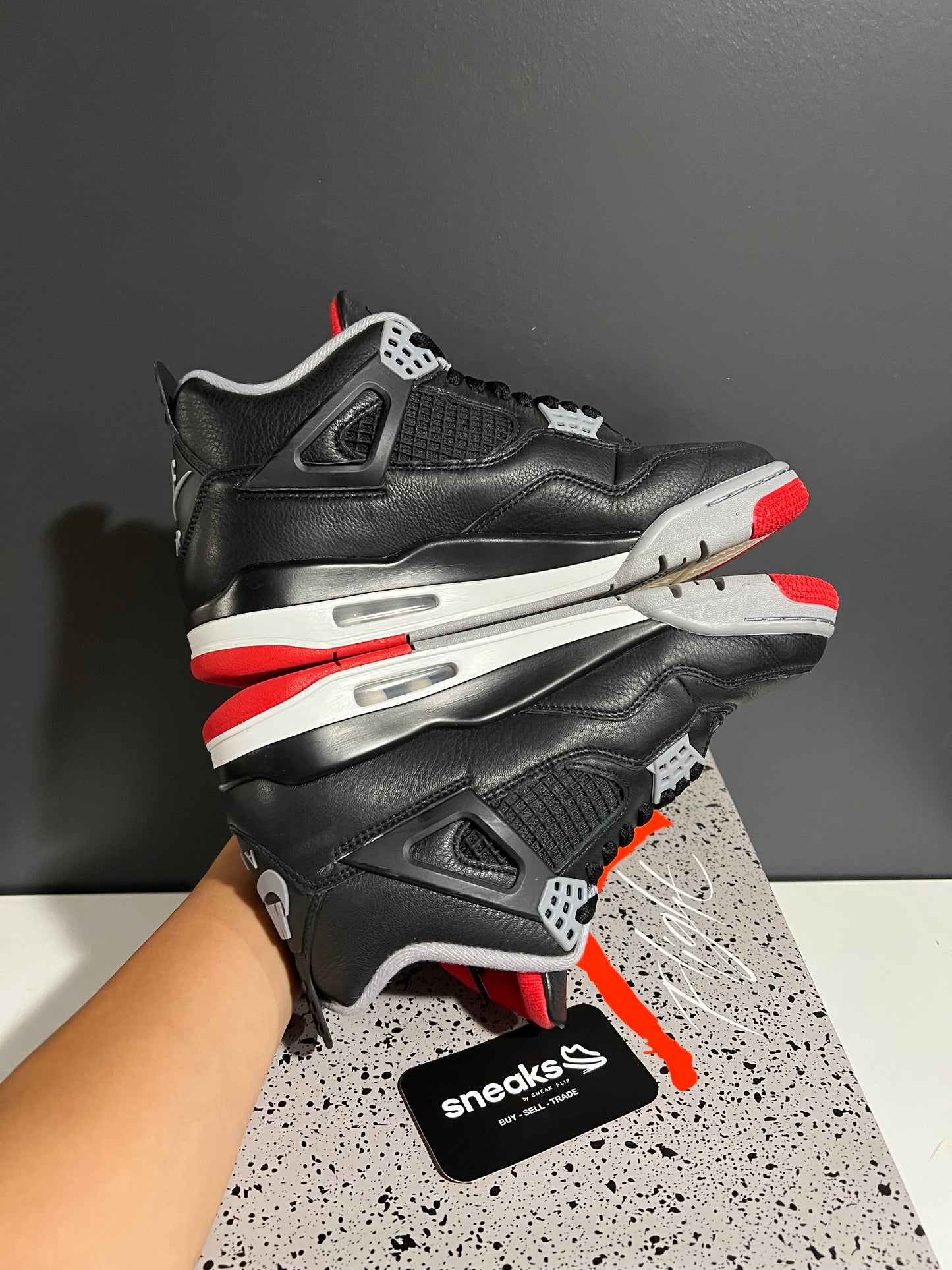 USED Air Jordan 4 Retro Bred Reimagined FV5029-006 SIZE 7.5M OG ALL AG25-380
